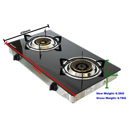 Glass Double Gas Stove