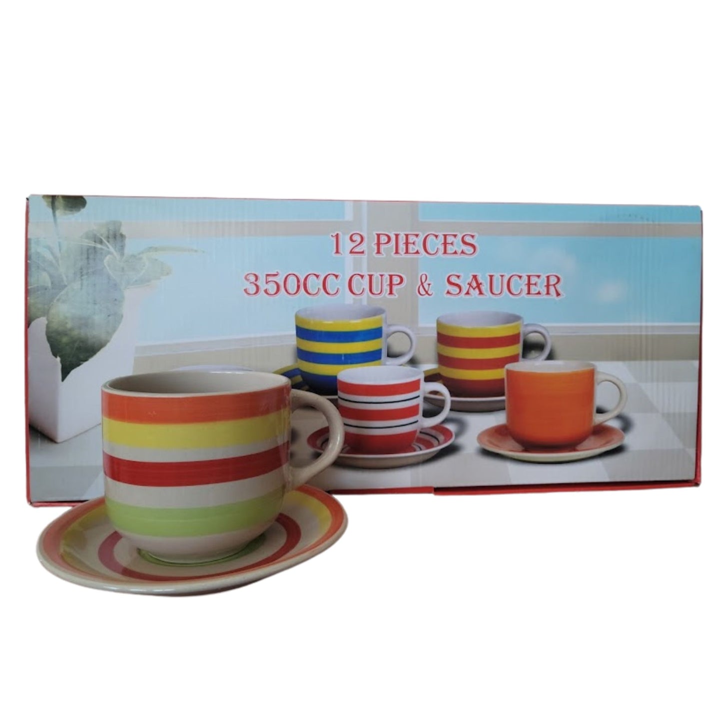 12pc Handpainted Mug Set 3500cc