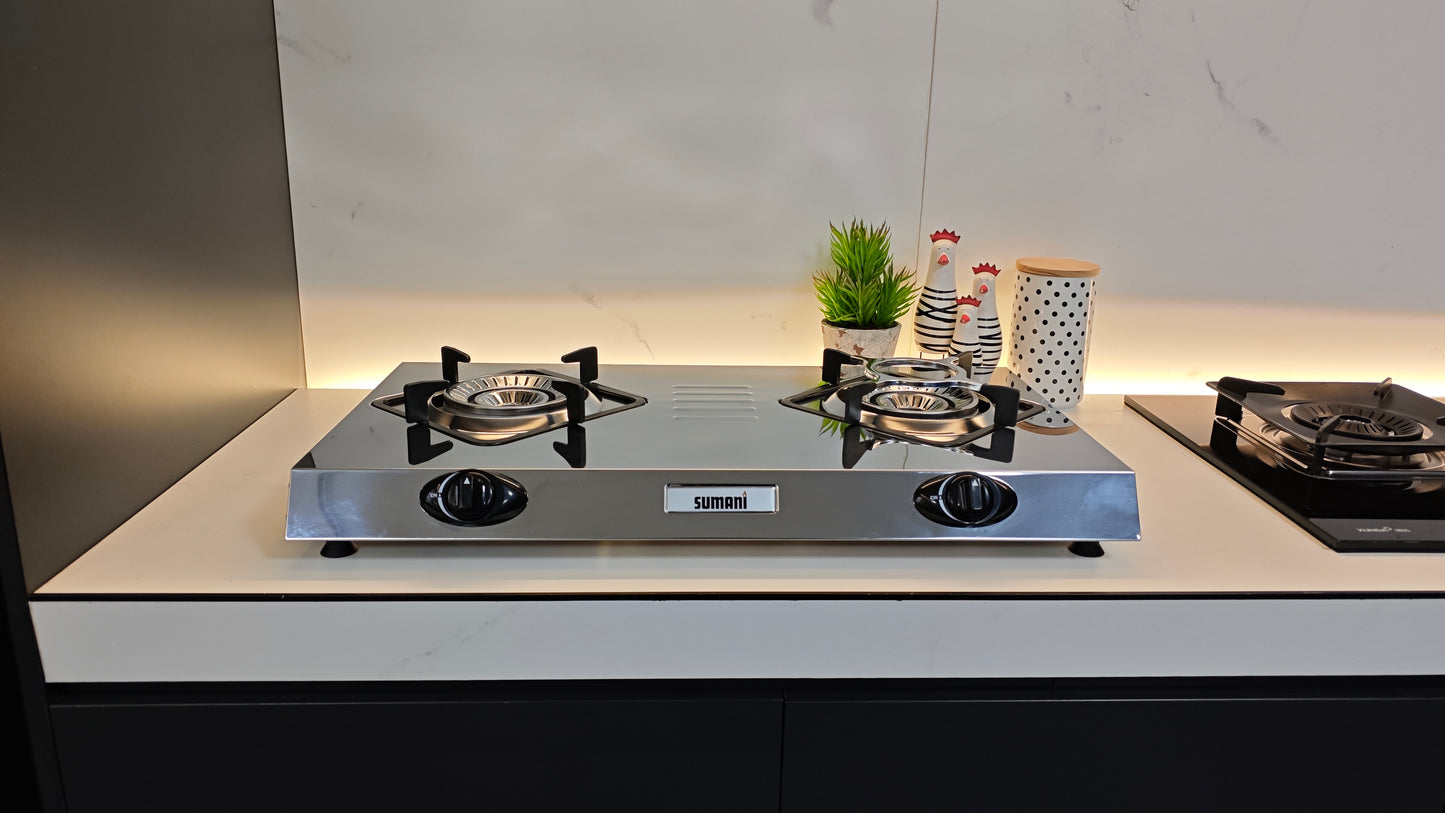 Sumani 2-Burner S/S Top Gas Stove